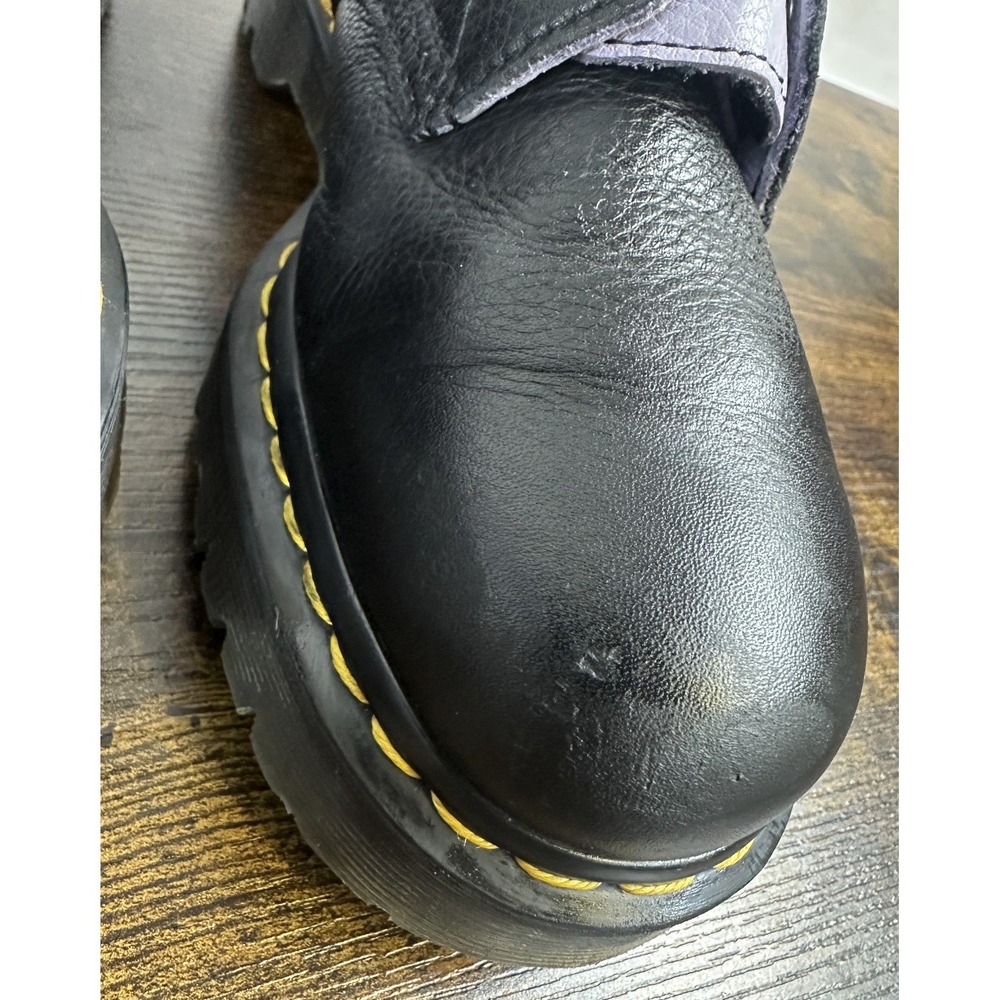 Dr Martens 1460 Zip Heart Black Purple Lace up Combat Boots Goth Punk Grunge 10 - Picture 9 of 16